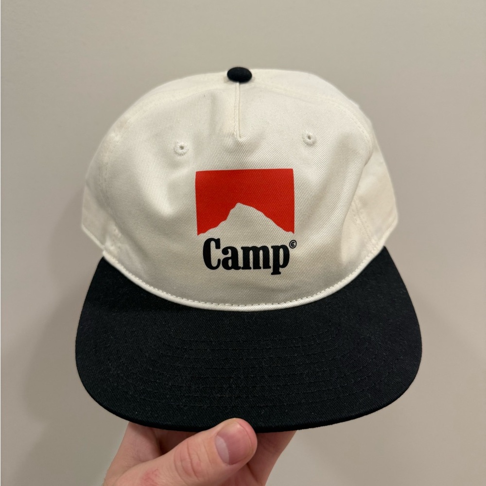 Camp Logo Cap with Black Brim